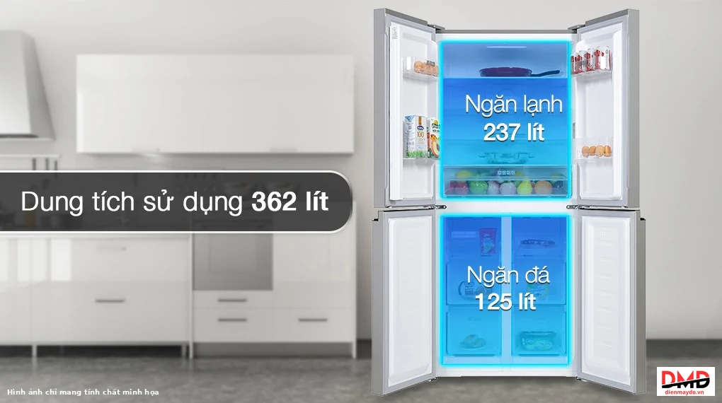 Tủ lạnh Sharp Inverter Multi Door 362 lít SJ-FX420V-SL