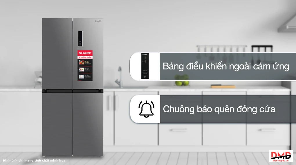 Tủ lạnh Sharp Inverter Multi Door 362 lít SJ-FX420V-SL