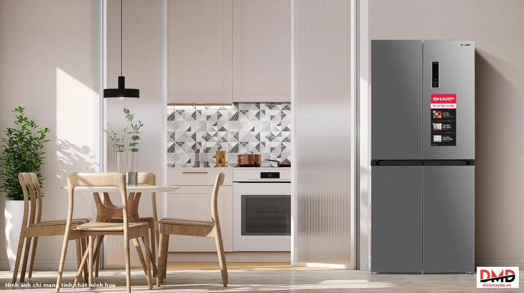Tủ lạnh Sharp Inverter Multi Door 362 lít SJ-FX420V-SL