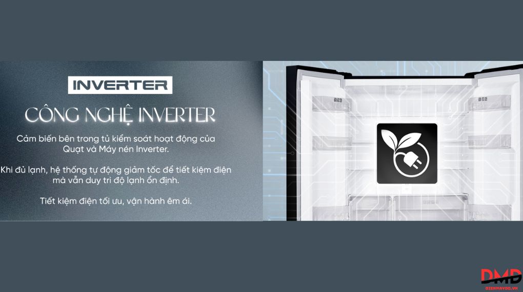 Tủ lạnh Sharp Inverter Multi Door 421 lít SJ-FXP510VG-CH
