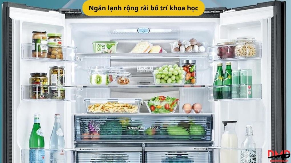 Tủ lạnh Sharp Inverter Multi Door 525 lít SJ-FX610V-SL