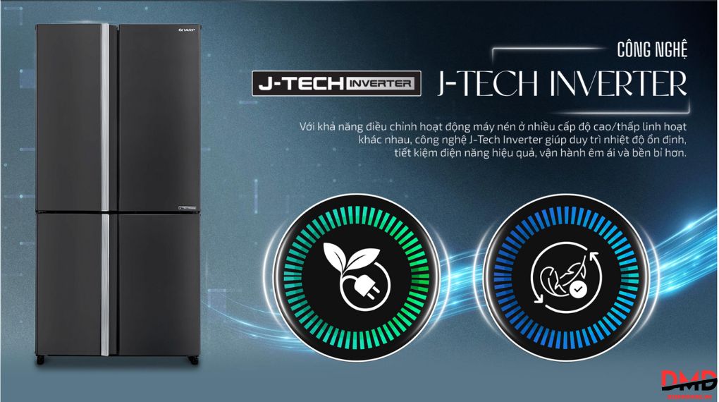 Tủ lạnh Sharp Inverter Multi Door 572 lít SJ-FX650V-MK