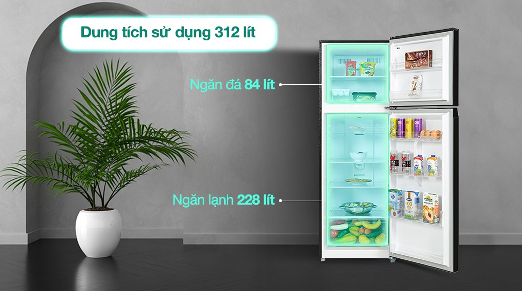 Tủ lạnh Toshiba Inverter 312 lít GR-RT416WE-PMV(58)-MM