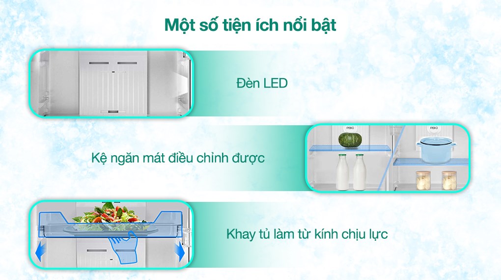 Tủ lạnh Toshiba Inverter 312 lít GR-RT416WE-PMV(58)-MM