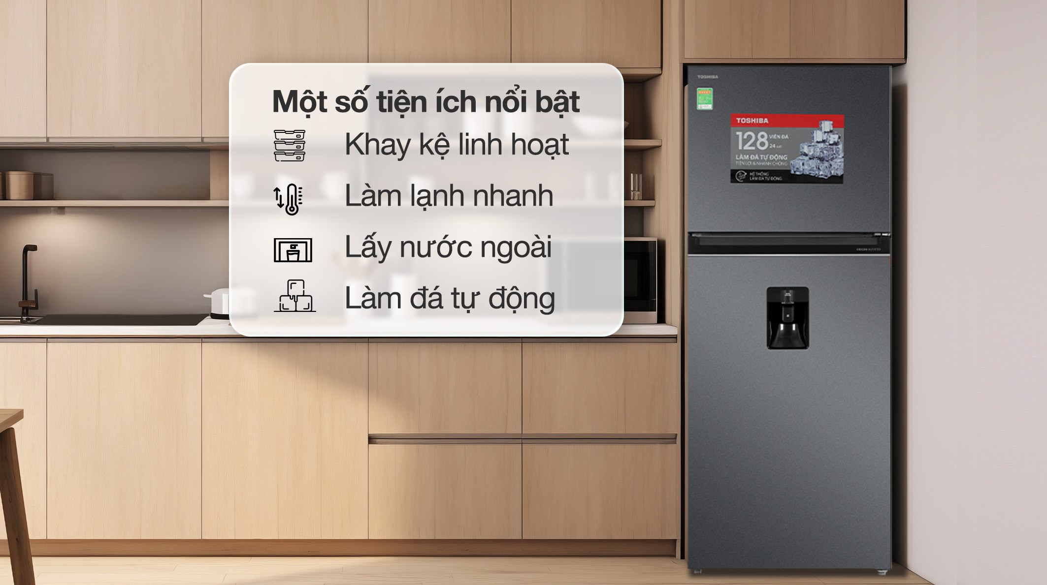 Tủ lạnh Toshiba Inverter 409 lít GR-RT535WEA-PMV(06)-MG