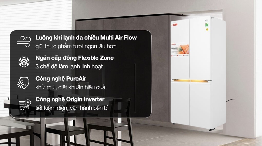 Tủ lạnh Toshiba Inverter 535 lít GR-RF695WI-PGV(67) 