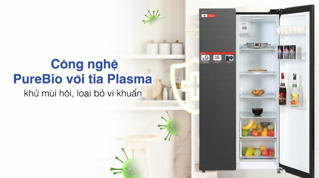 Tủ lạnh Toshiba Inverter 555 lít GR-RS696WI-PMV(60)-AG