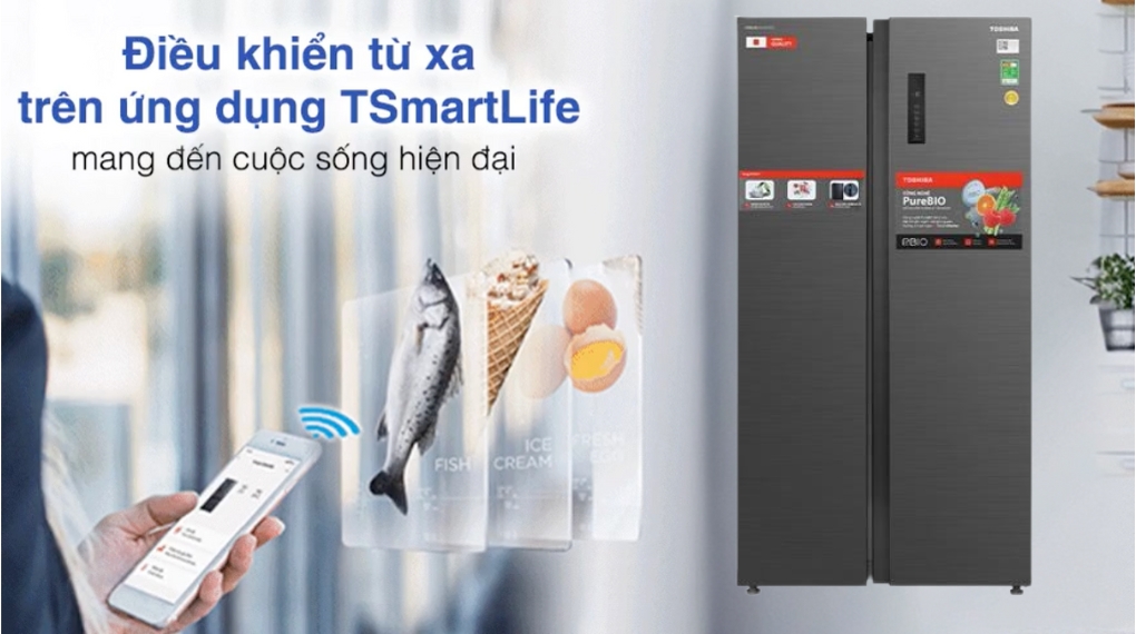 Tủ lạnh Toshiba Inverter 555 lít GR-RS696WI-PMV(60)-AG