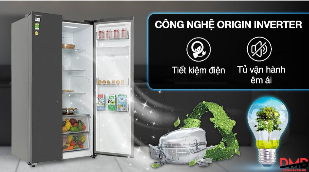 Tủ lạnh Toshiba Inverter 596 lít GR-RS775WI-PMV(06)-MG