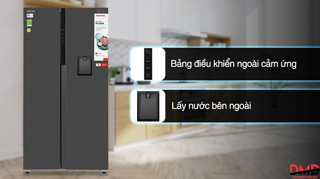 Tủ lạnh Toshiba Inverter 596 lít GR-RS775WI-PMV(06)-MG
