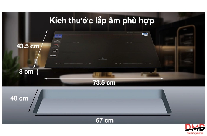 Bếp từ đôi lắp âm BlueStone ICB-6917