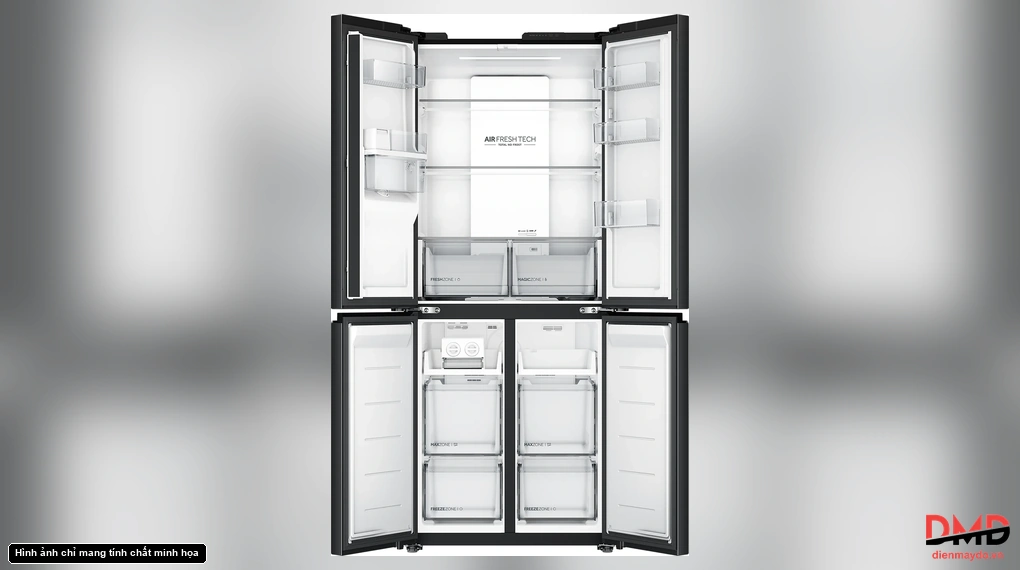 Tủ lạnh Aqua Inverter Multi Door 451 lít AQR-M535XA(WGB)