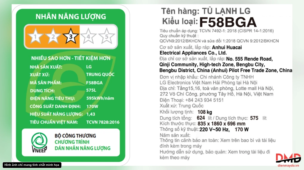 Tủ lạnh LG Inverter Multi Door 575 lít F58BGA