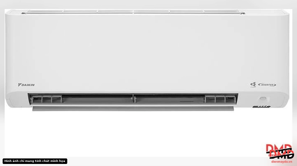 Mặt trước dàn lạnh mở cánh đảo gió của Điều hòa Daikin Inverter 1 HP FTKY25ZVMV