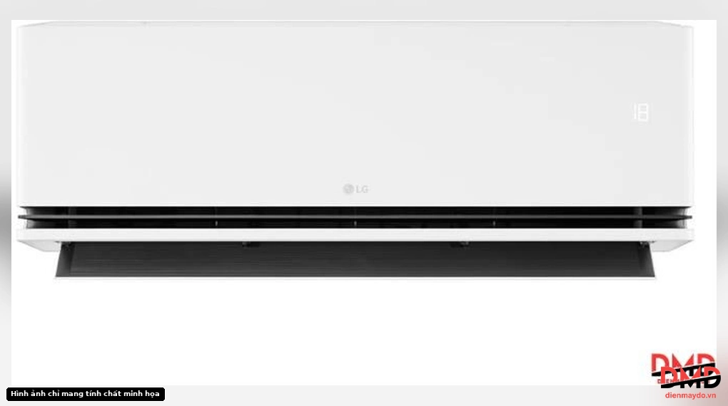 Front view of Điều hòa LG Inverter 1 HP IDC09M2 indoor unit, open louver