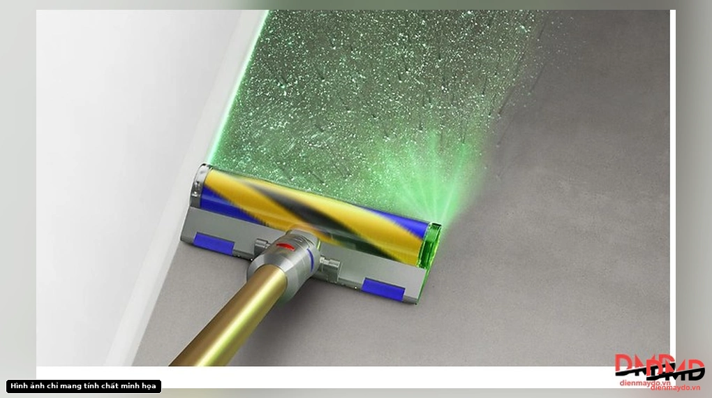 Máy hút bụi Dyson V12 Detect Slim Fluffy laser dust detection on hard floor