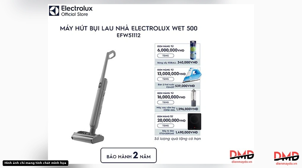 Máy hút bụi lau nhà Electrolux EFW51112 grey color with promotional offers and gifts