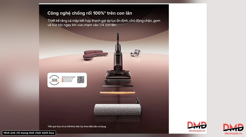 Máy hút bụi Roborock F25 Pro Turbo anti-tangle roller brush mechanism
