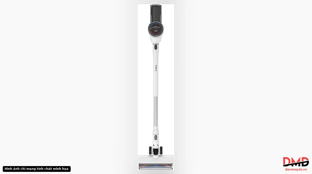 Front view of the white Tineco PURE ONE S15 Essentials stick vacuum cleaner