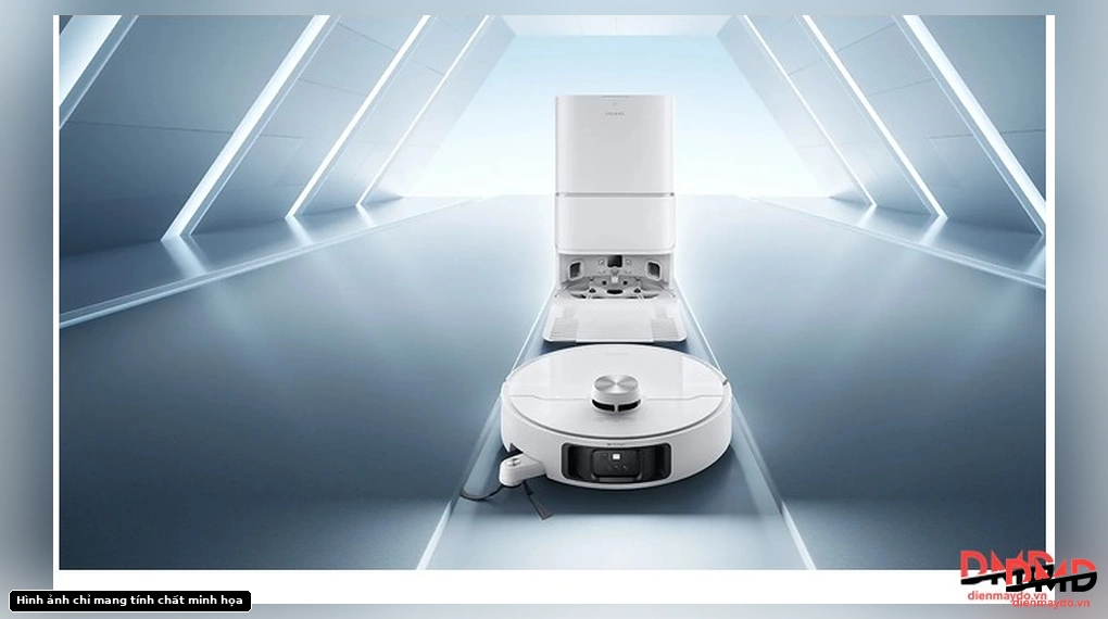 Dreame L40 Ultra robot vacuum and base station wide landscape view