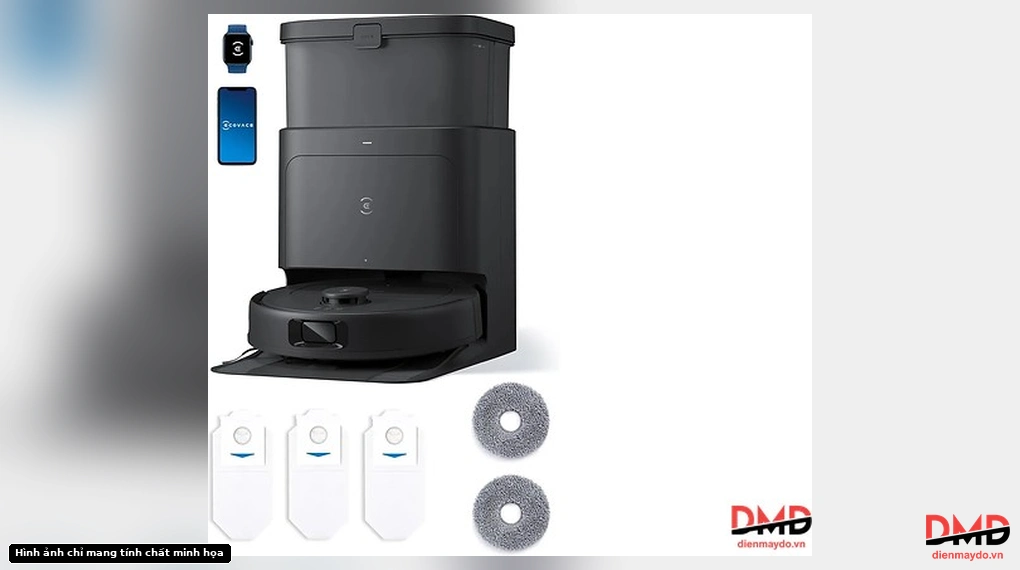 Ecovacs DEEBOT N30 OMNI robot vacuum with base station and accessories including dust bags and mop pads