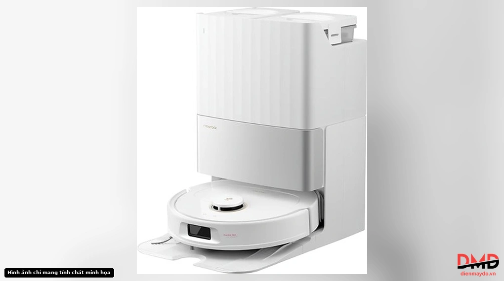 Robot hút bụi lau nhà Roborock Qrevo C Pro and docking station on white background