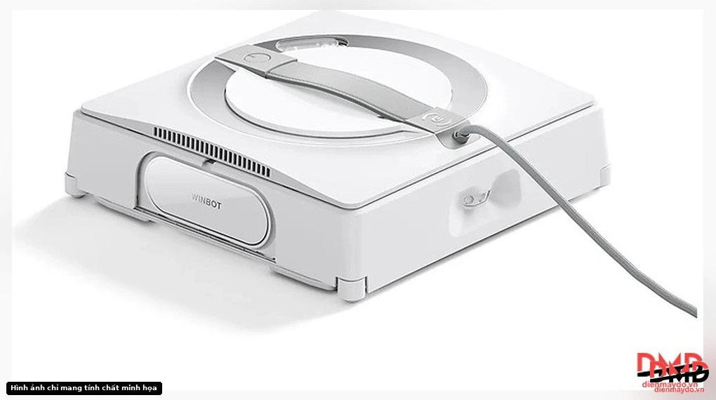 Angled view of the Robot lau kính Ecovacs WINBOT W2 OMNI lying flat