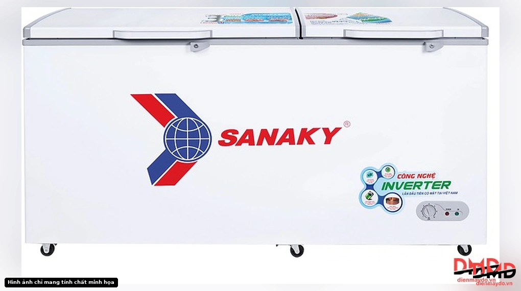 Front view of Tủ đông Sanaky Inverter 530 lít VH-6699HY3