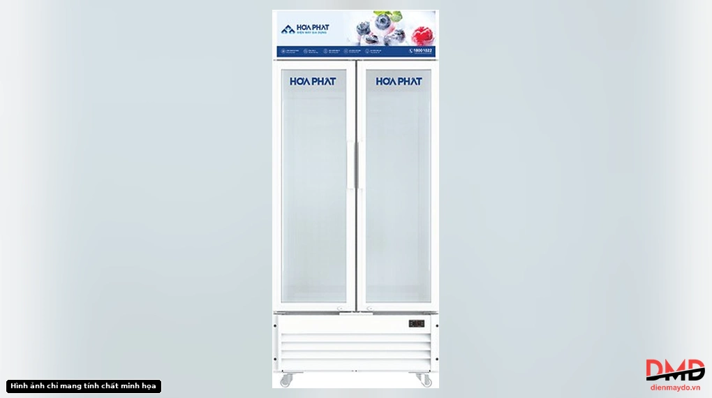 Front view of Tủ mát Hòa Phát Inverter 723 lít HSR-D8723