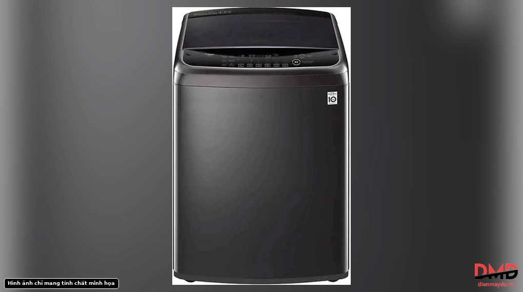 Front view of Máy giặt LG 22 kg TH2722SSAK with closed lid