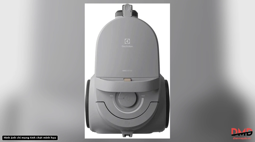 Top view of Electrolux EFC52614 2000W vacuum cleaner showing power dial, handle, and Electrolux logo