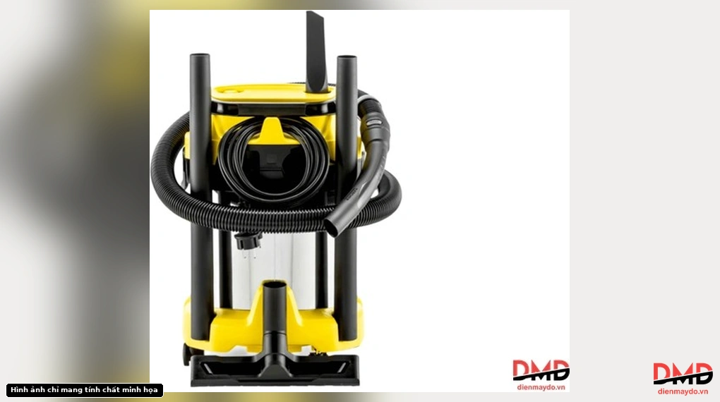 Back view of Máy hút bụi Khô Và Ướt WD 3 S Karcher V-17/4/20 (YSY) *EU showing accessory and cord storage