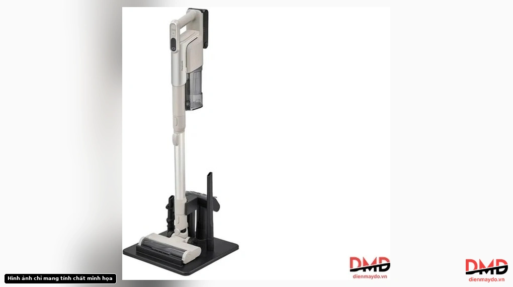 Máy hút bụi Không Dây Panasonic MC-SBR40C946 on charging stand with accessories