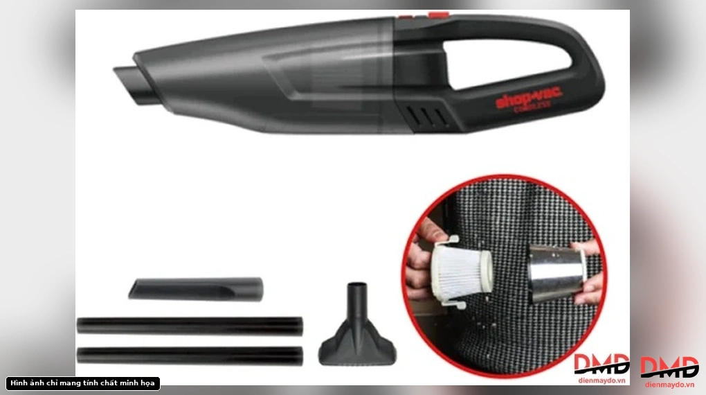 Máy hút bụi cầm tay ShopVac SV5430021 with accessories and filter detail