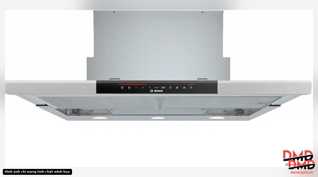 Front view of Bosch DFS097K51 range hood