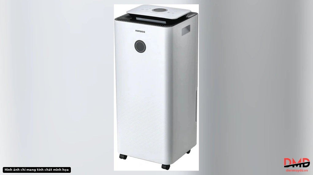 Front and top view of Máy Hút Ẩm Nanoco NDH163 3.5 lít