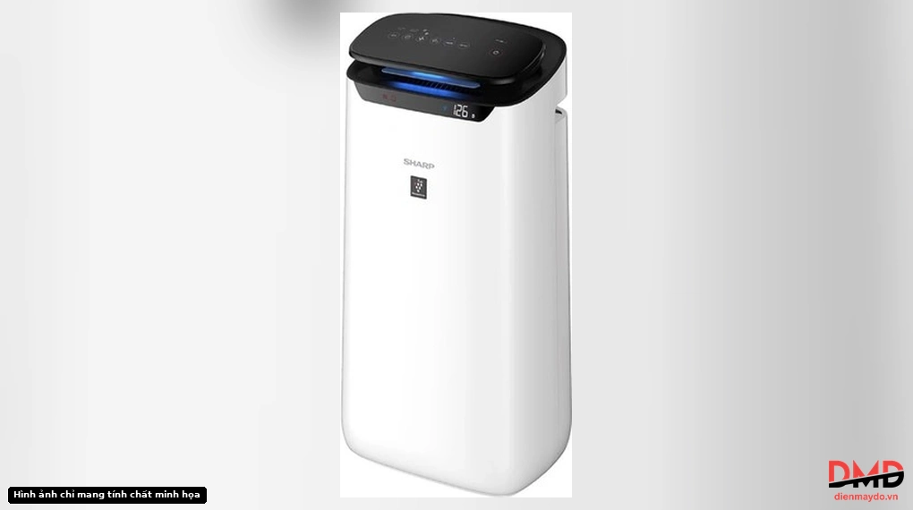 Angled front view of Máy lọc không khí Sharp FP-J60E-W