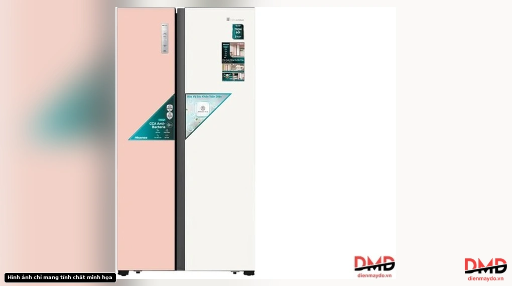 Tủ lạnh Hisense Inverter 519 lít RS668N4EW-PU - design