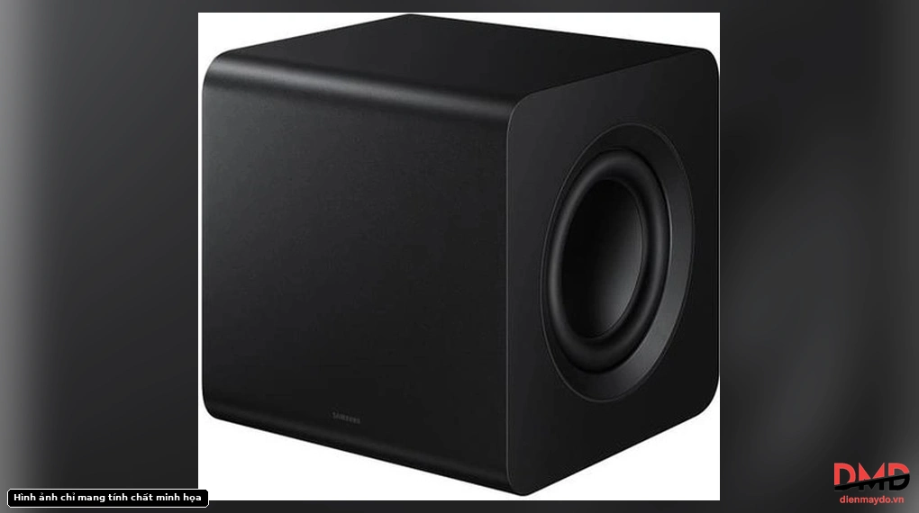 Angled view of subwoofer for Bộ loa thanh Samsung HW-QS700F/XV 345W