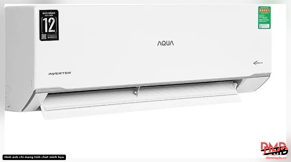 Angled view of Điều hòa Aqua Inverter 1 HP AQA-RUV10TA indoor unit