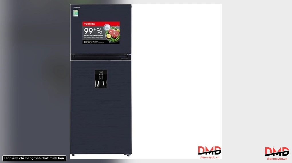 Front view of Tủ lạnh Toshiba Inverter 407 lít GR-RT535WE-PMV(06)-MG