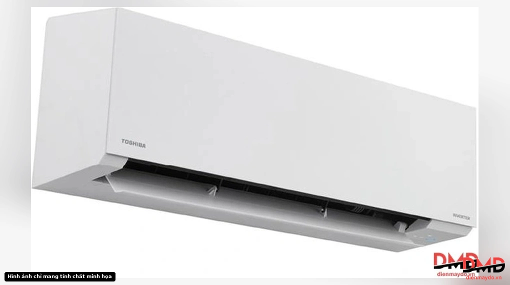 Left-angled view of the indoor unit for Điều hòa Toshiba Inverter 1 HP RAS-H10F2KCVSG-V
