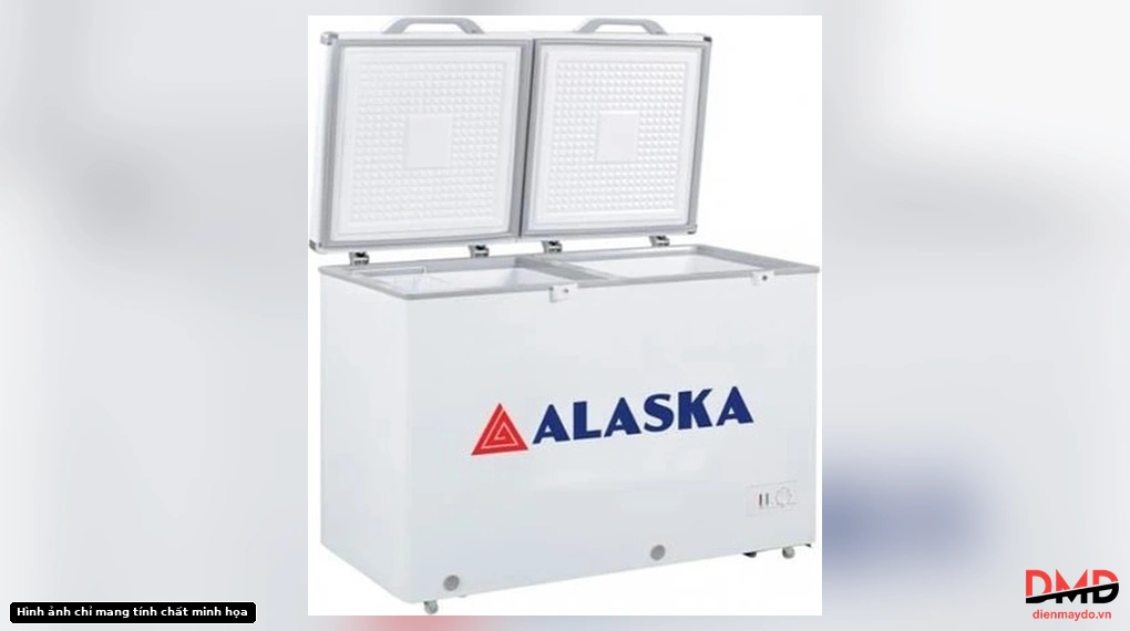 Góc nghiêng Tủ đông Alaska Inverter 396 lít BCD-5568CI mở cửa