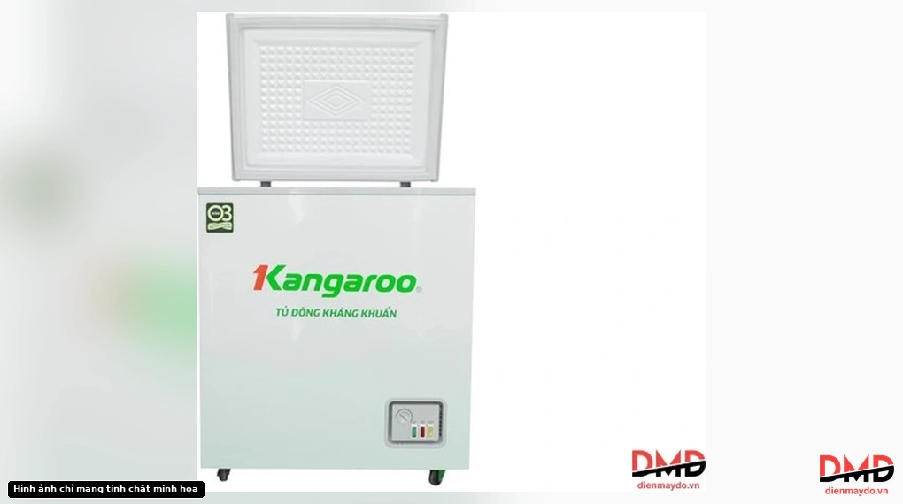Front view of Tủ đông Kangaroo 90 lít KG090C1N with open lid