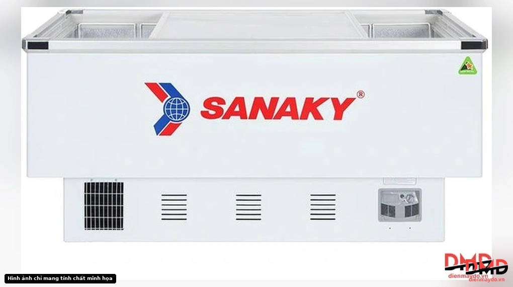 Tủ đông Sanaky 516 lít VH-999K - Cửa kính lùa mở