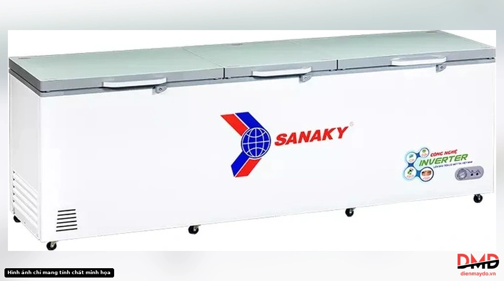 Tủ đông Sanaky Inverter 5 lít VH-1399HY4K - Front View