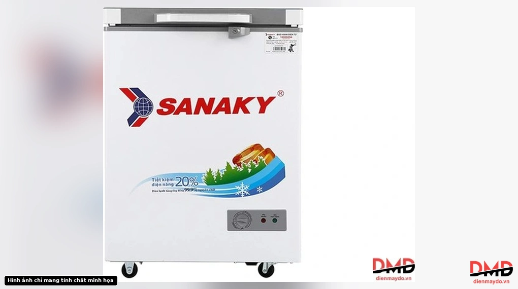 Front view of Tủ đông Sanaky 100 lít VH-1599HYK chest freezer