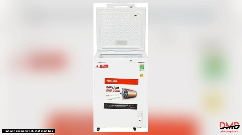 Front view of the open Toshiba Inverter 143 lít GR-RC185CM-PMV(01) freezer showing interior