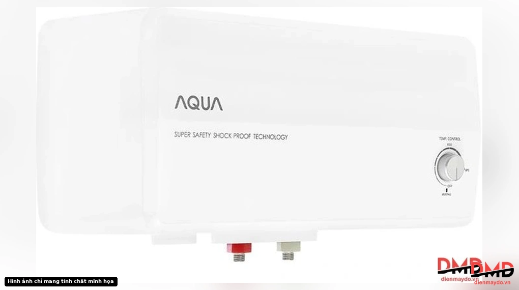 Left angled view of Bình nóng lạnh gián tiếp Aqua 30 lít AES30H-SUPER