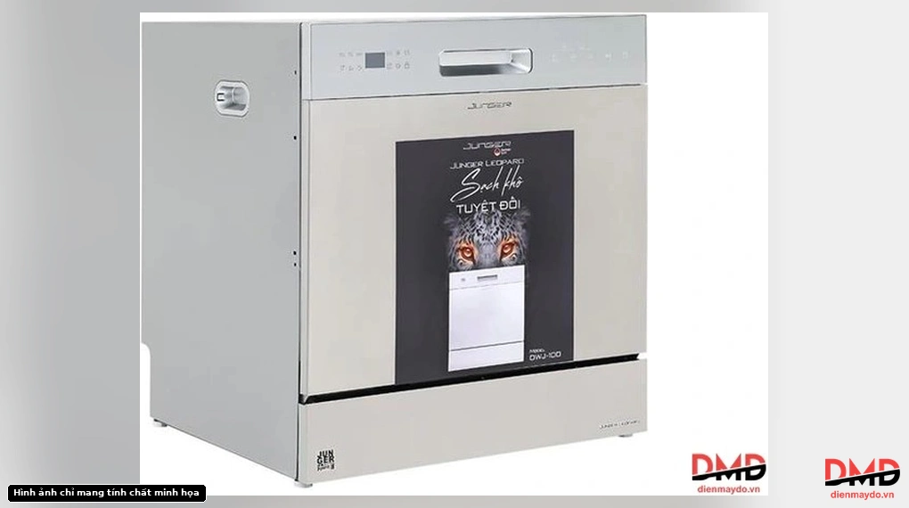 Máy rửa bát độc lập Junger DWJ-100 angle view door closed